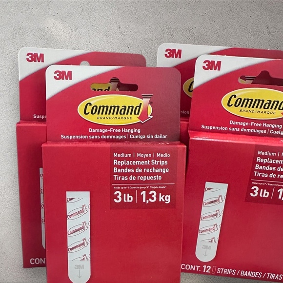 3M Command Other - Command Foam Refill Strips (Medium 3lb) 12 Strips per pack x 4 Packs